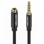 Vention Cable de Audio BHCBH Jack 3.5mm TRRS Macho a Hembra, 2m, Negro